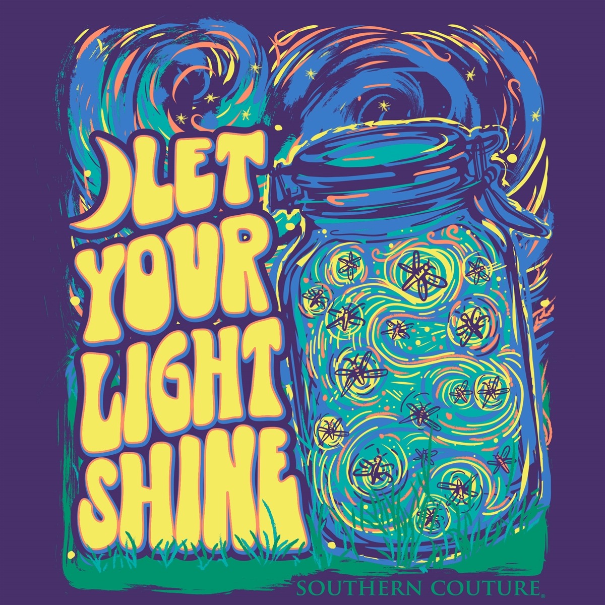 Southern Couture Classic Let Your Light Shine Firefly T-Shirt