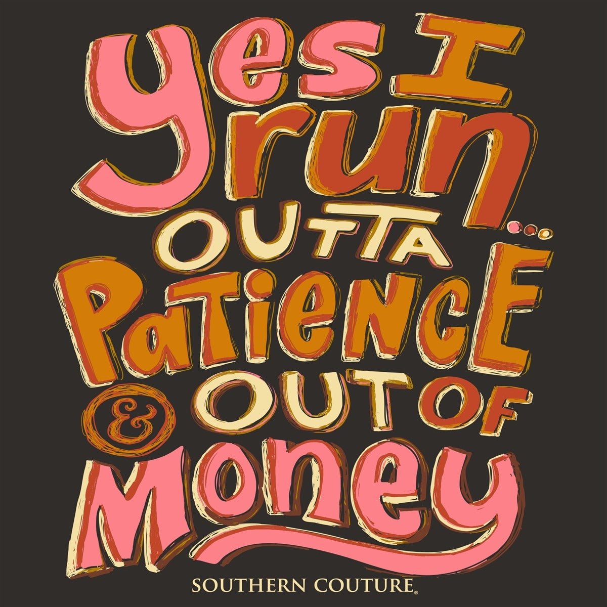 Southern Couture Classic Yes I Run T-Shirt