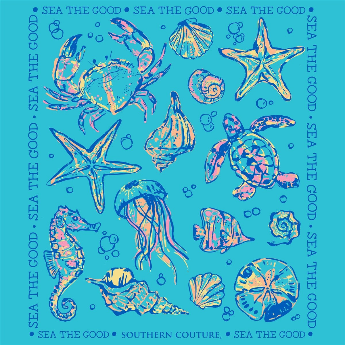 Southern Couture Sea The Good Comfort Colors T-Shirt