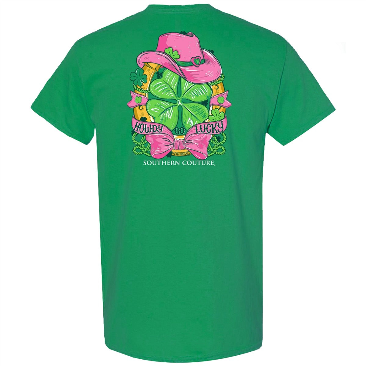 Southern Couture Classic Howdy Go Lucky Irish T-Shirt