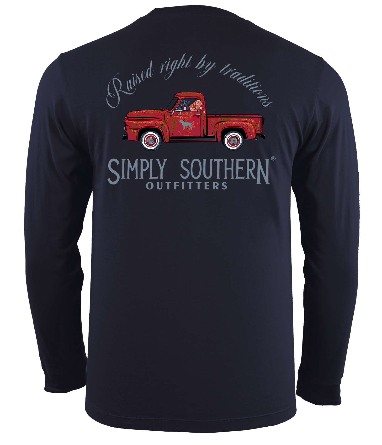 Simply Southern Raised Right Truck Unisex Long Sleeve T-Shirt