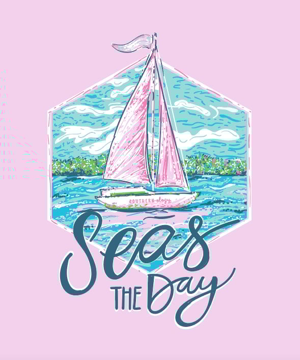 Southernology Seas the Day Sailboat Comfort Colors T-Shirt