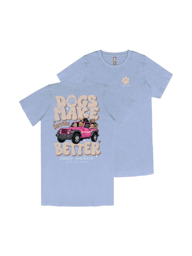 Simply Southern Dogs Better Washed Sea T-Shirt - SimplyCuteTees