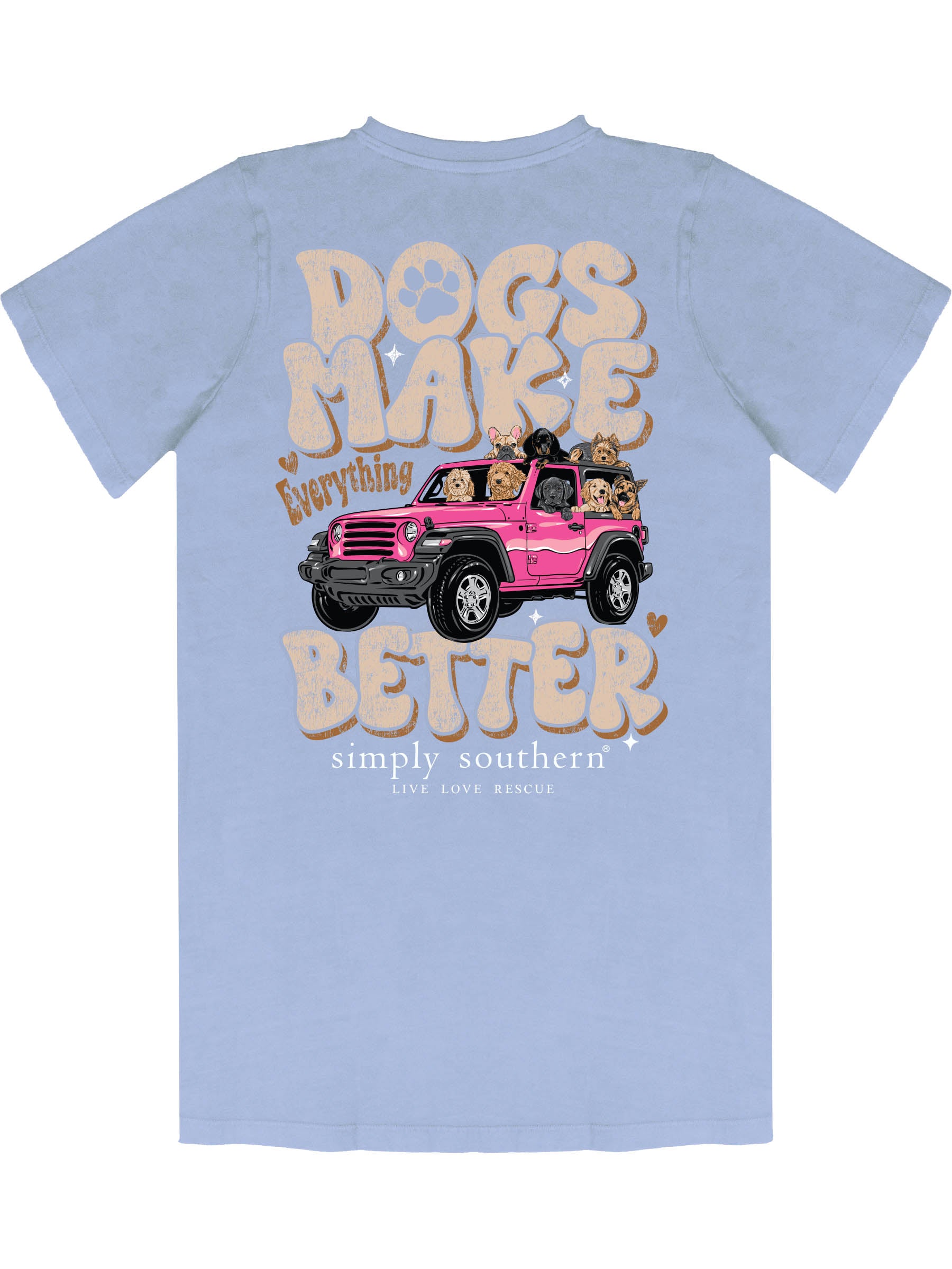 Simply Southern Dogs Better Washed Sea T-Shirt - SimplyCuteTees