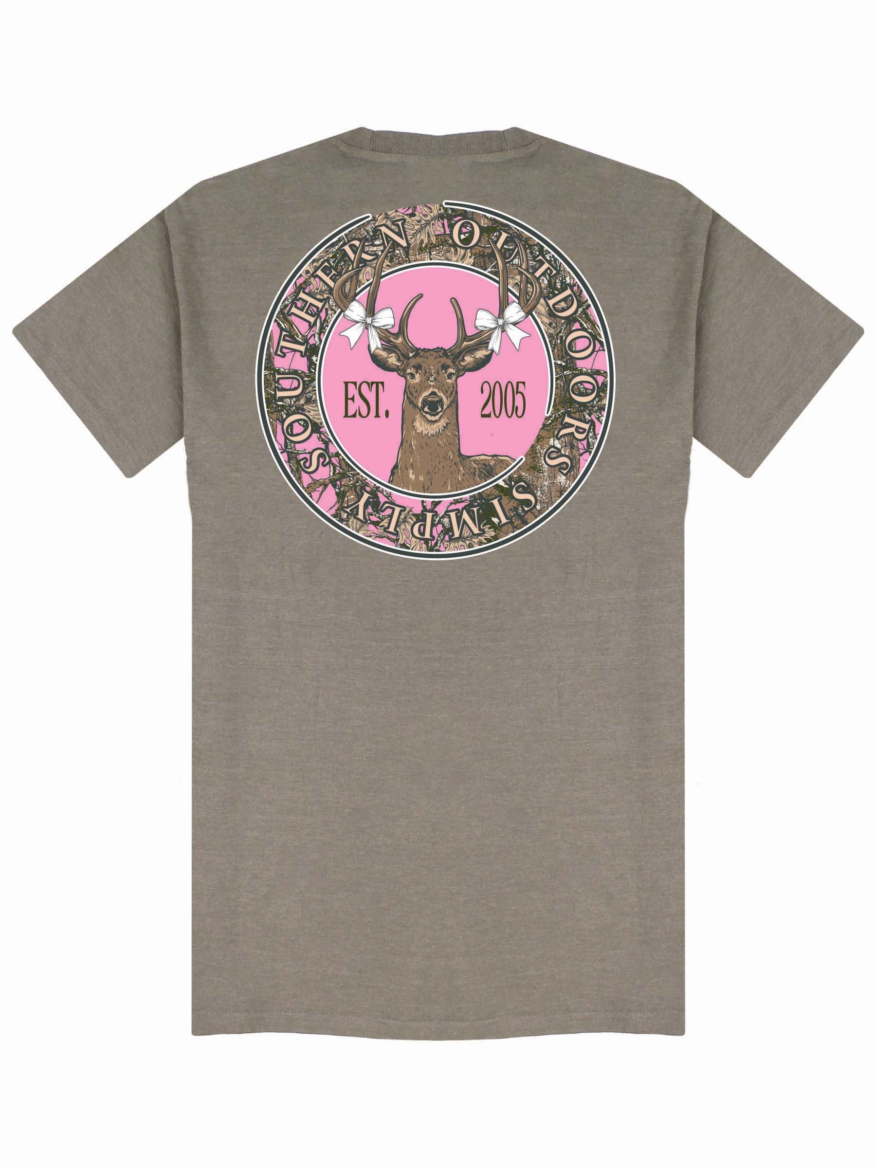 Simply Southern Pink Camo Deer T-Shirt