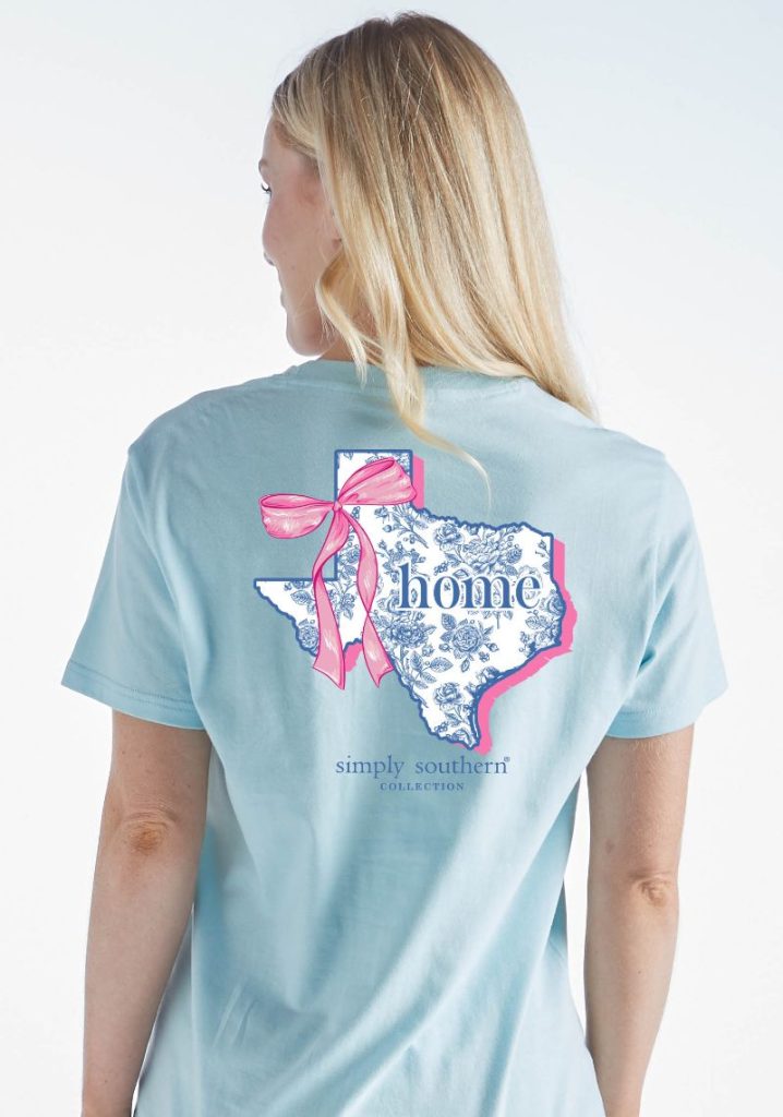 Simply Southern Home Bow Texas T-Shirt