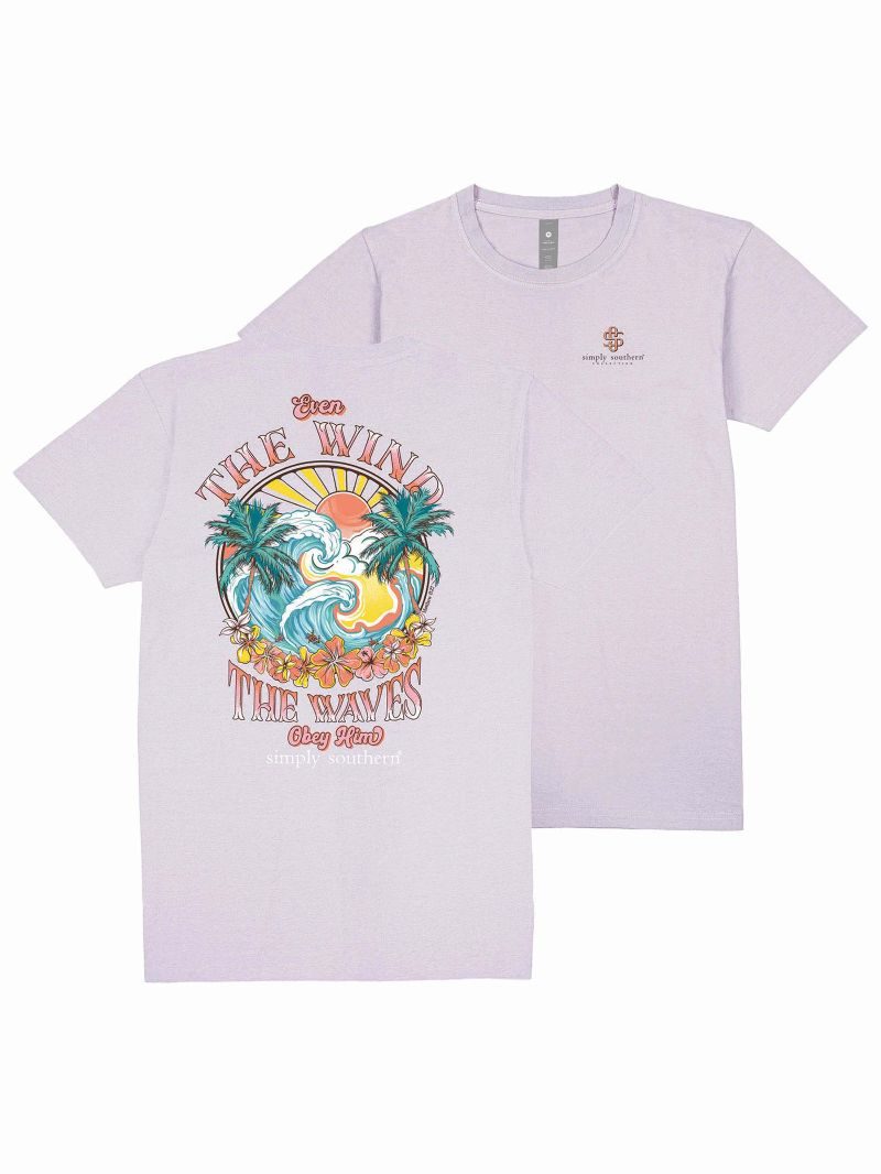 Simply Southern Wind Waves Lilac T-Shirt