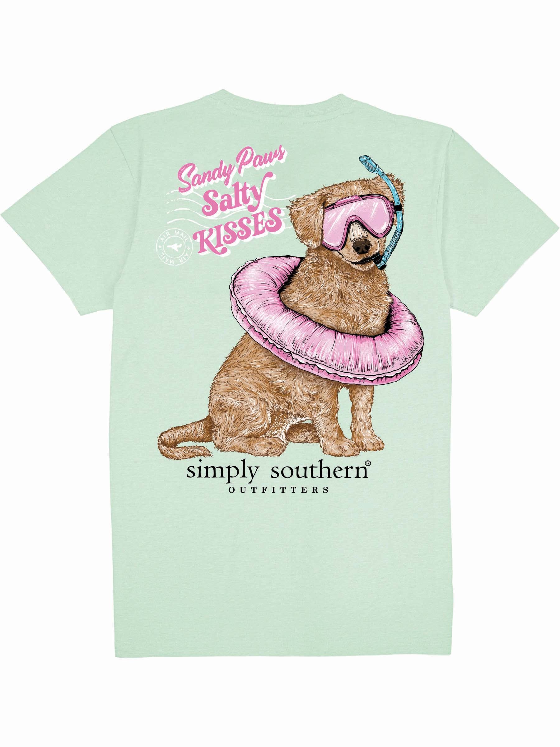 Simply Southern Sandy Paws Dog Mint T-Shirt