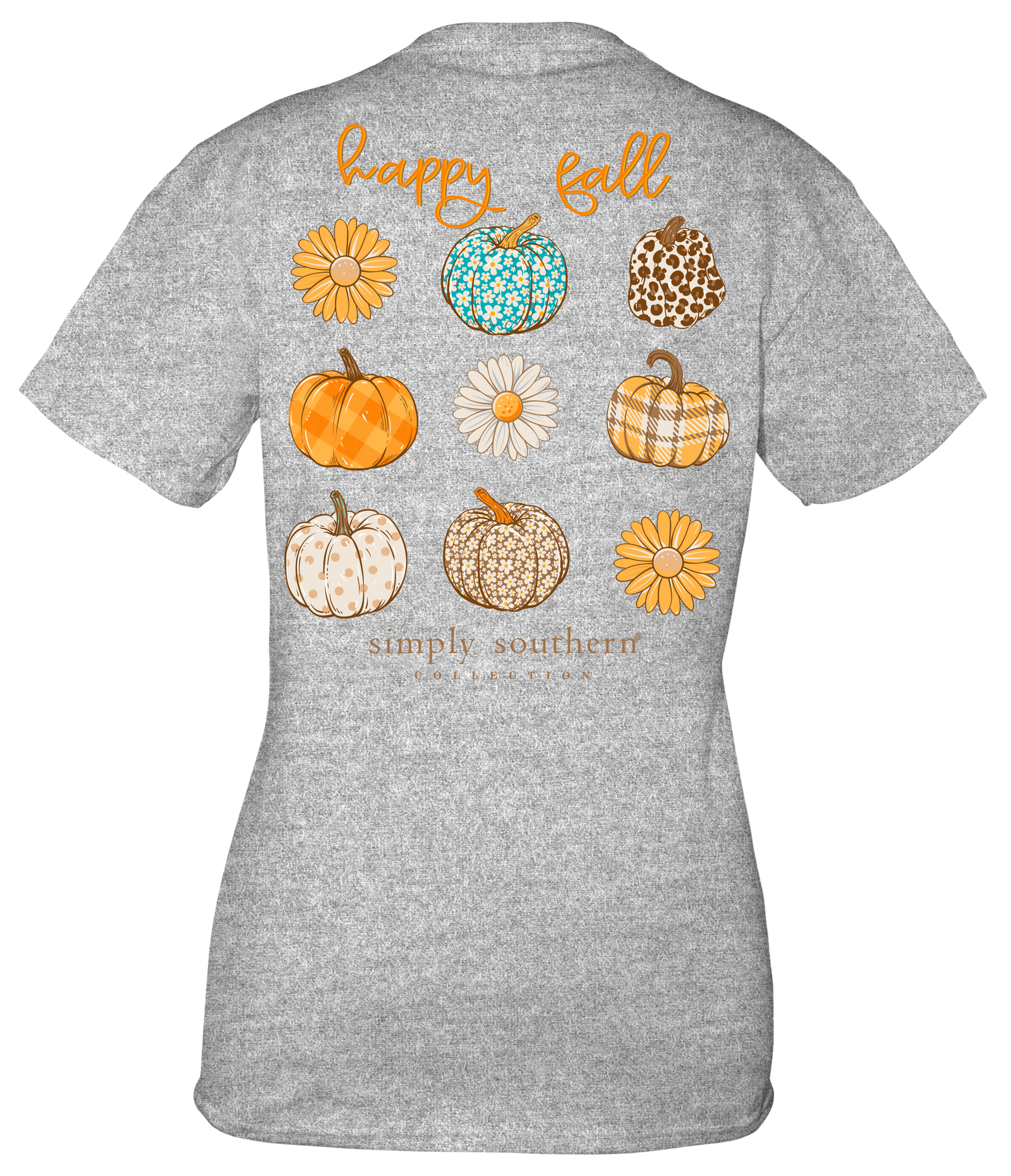 Simply Southern Happy Fall Pumpkins Patterns T-Shirt