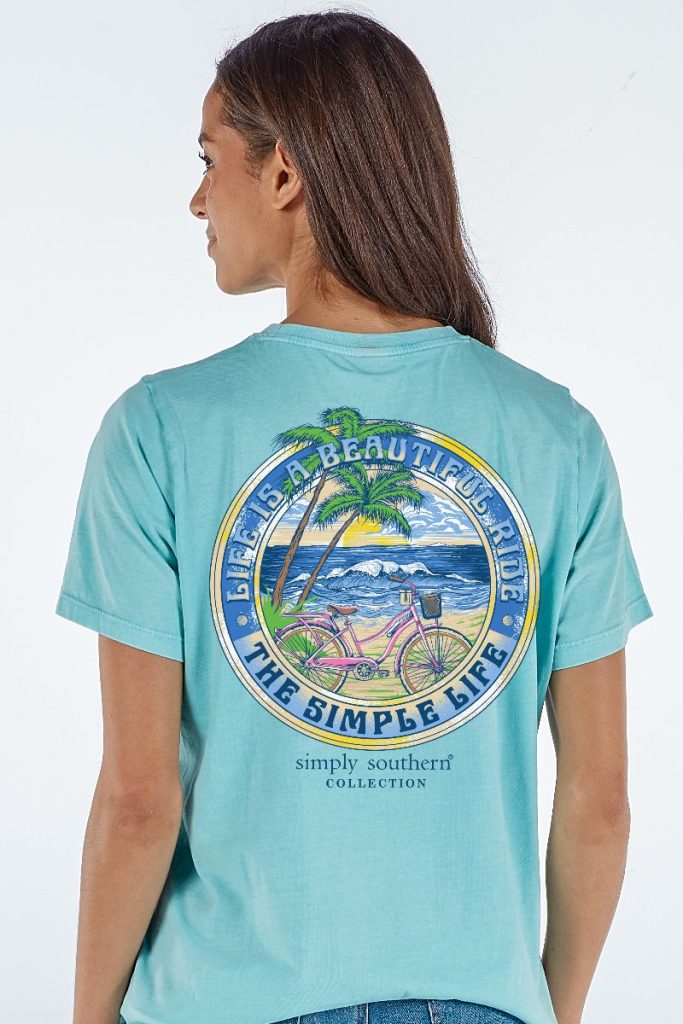 Simply Southern Simple Beach Aqua T-Shirt