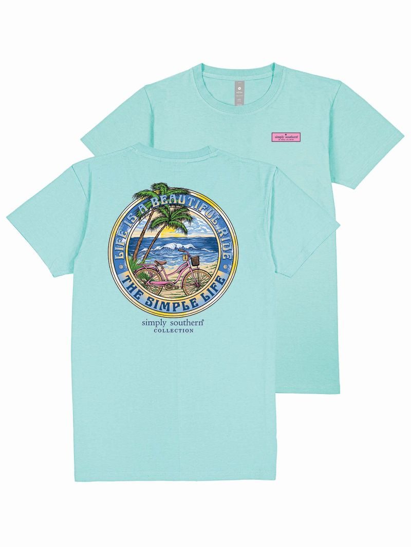 Simply Southern Simple Beach Aqua T-Shirt