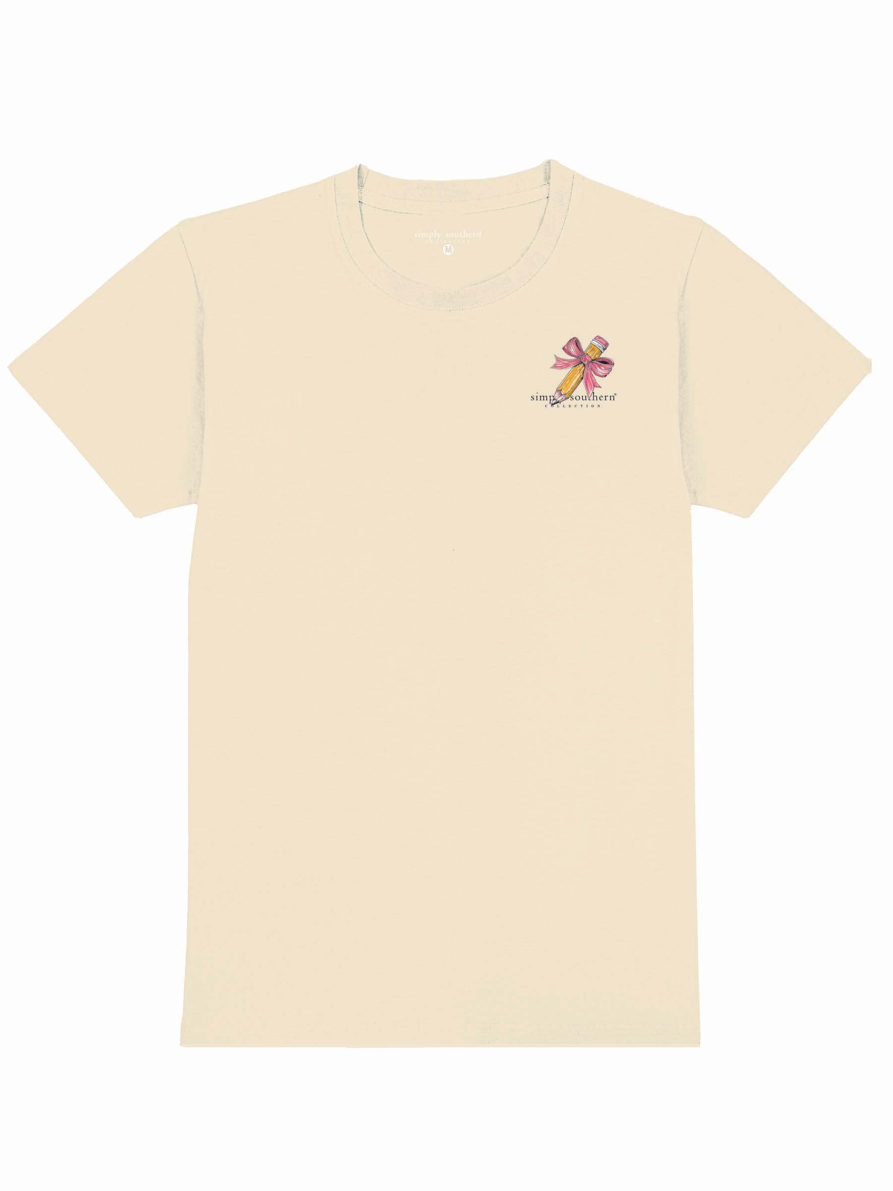 Simply Southern Leopard Teacher Bow T-Shirt