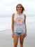 Simply Southern Forget To Smile Silver Tank Top