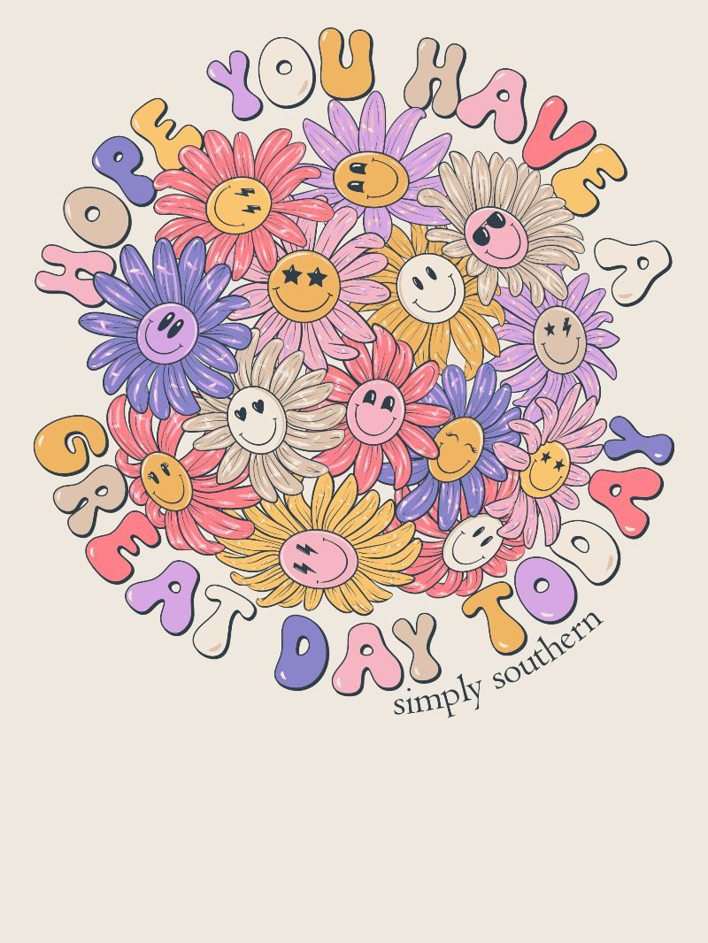 Simply Southern Great Day Flowers T-Shirt