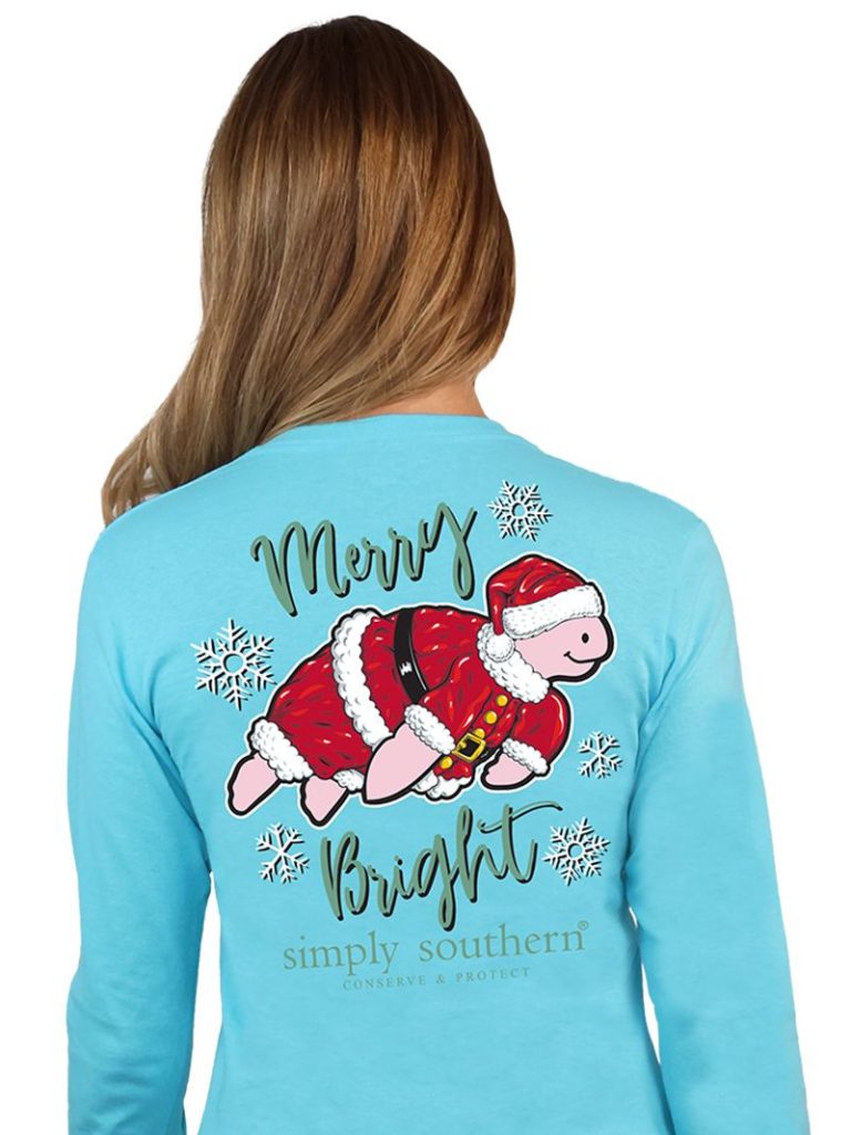 Simply Southern Turtle Tracker Santa Long Sleeve T-Shirt