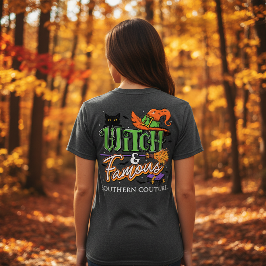 SALE Southern Couture Classic Witch & Famous Halloween T-Shirt