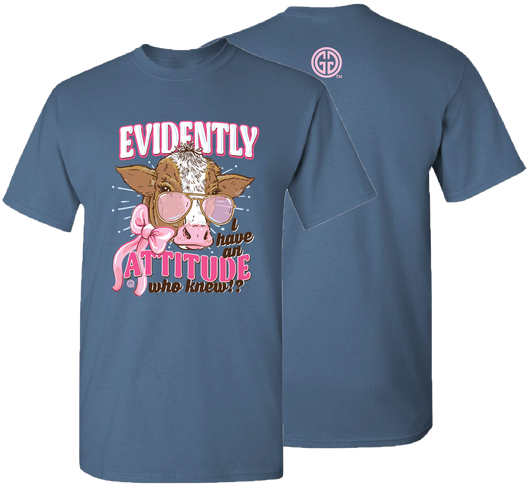Girlie Girl Originals An Attitude Cow T-Shirt