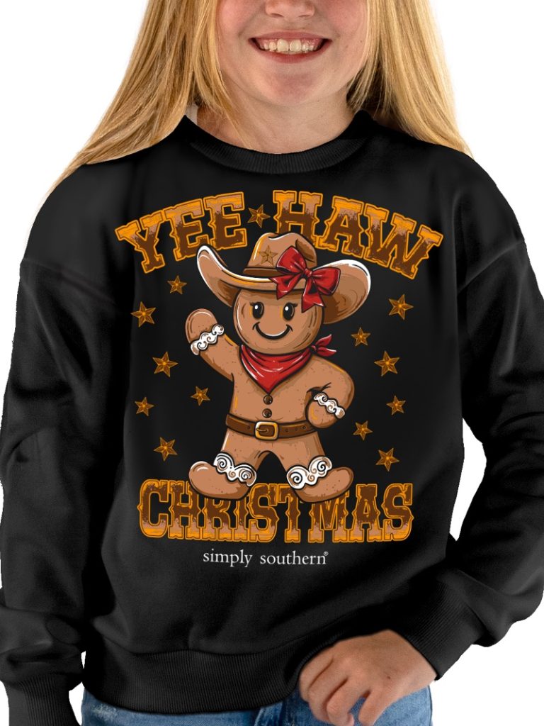 Simply Southern Western Gingerbread Holiday Long Sleeve Crew Sweatshirt