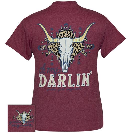 Girlie Girl Originals Preppy Darlin Skull Leopard  T-Shirt