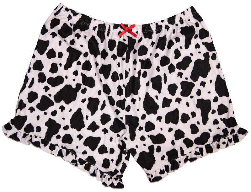 Simply Southern Preppy Cow Ruffle Lounge Shorts