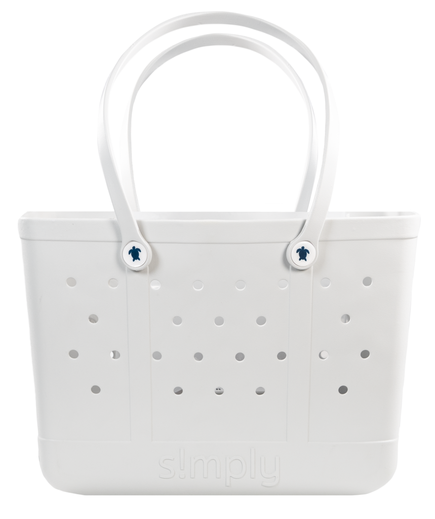 Simply Southern Solid Cloud Grey Beach Waterproof Washable Large Tote Bag