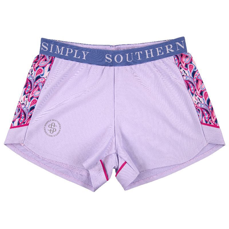 Simply Southern Preppy Purple Cheer Shorts