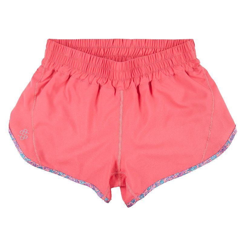 BONOTIE Women's Running Shorts With Socks - High Waist, Quick-Dry, Pockets, Summer Red, Size Small - View #12