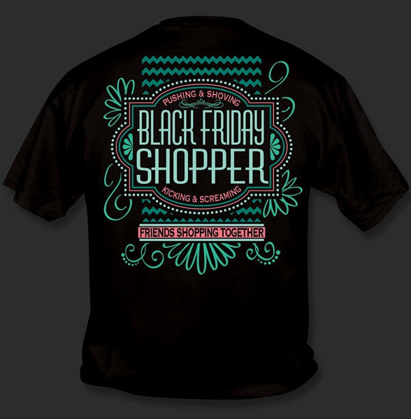 Sweet Thing Funny Black Friday Shopper Shop Chevron Girlie Bright T-Shirt - SimplyCuteTees