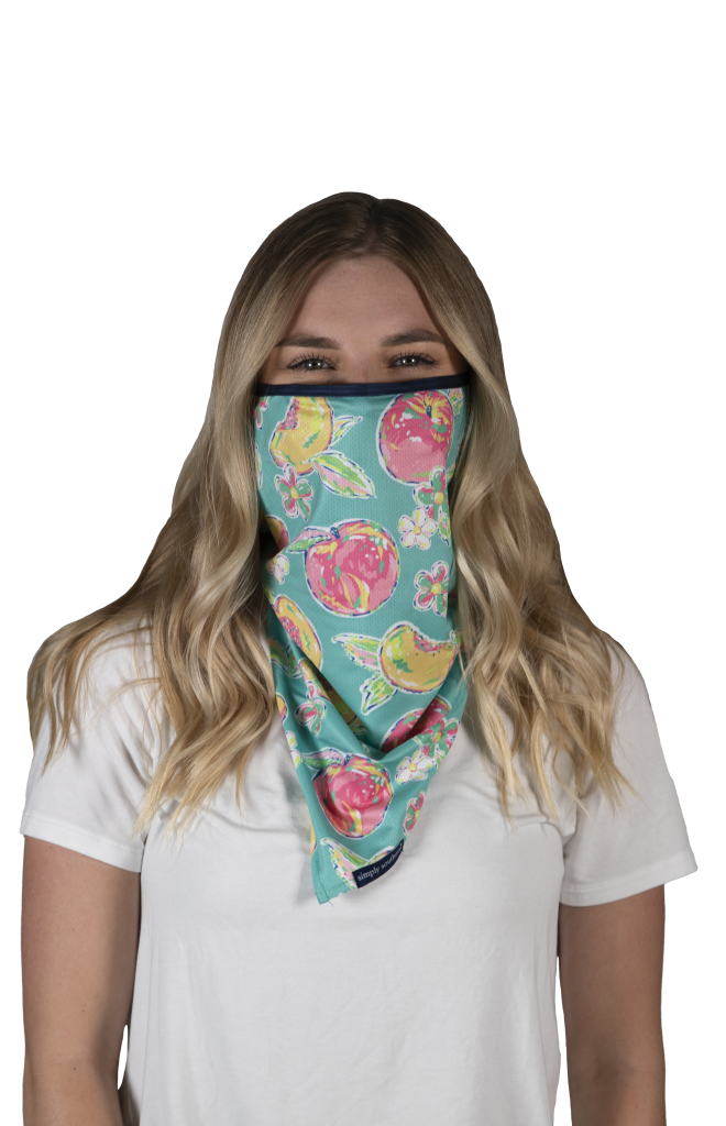 Simply Southern Preppy Peachy Protective Mask Cover