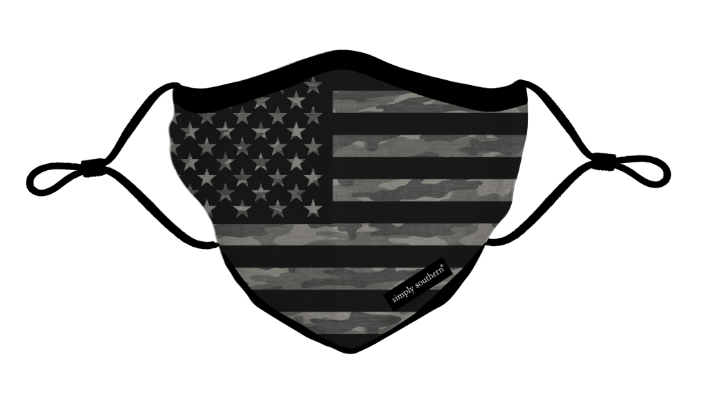 Simply Southern Preppy Camo USA Protective Mask