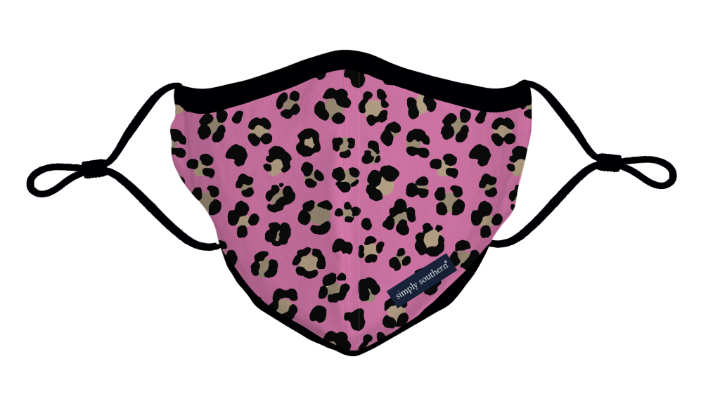 Simply Southern Preppy Pink Leopard Protective Mask
