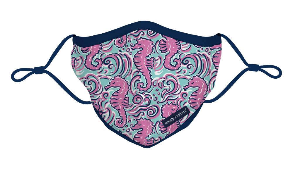 Simply Southern Preppy Seahorse Protective Mask