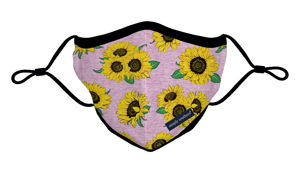 Simply Southern Preppy Pink Sunflower Protective Mask
