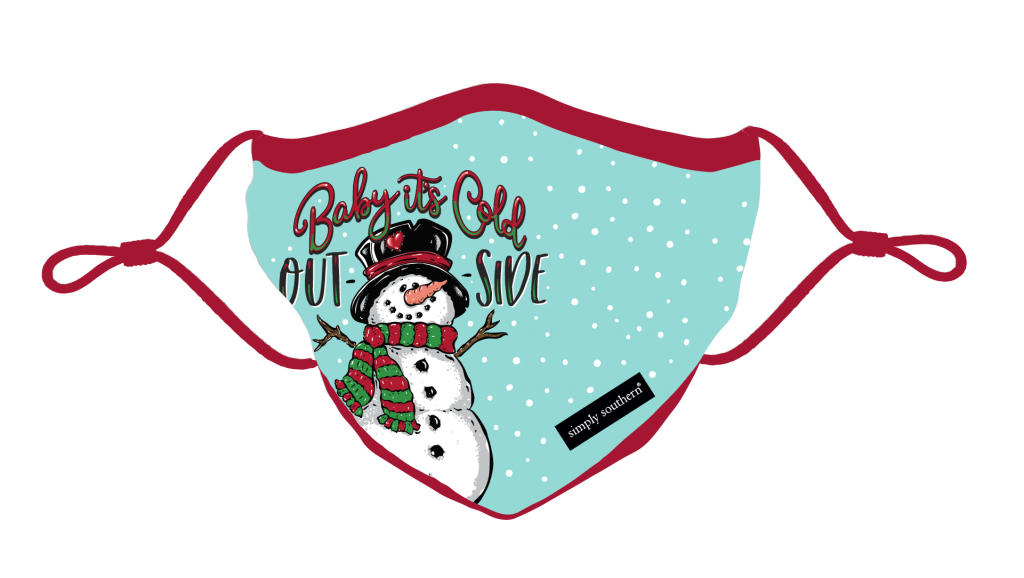 Simply Southern Preppy Cold Outside Holiday Protective Mask