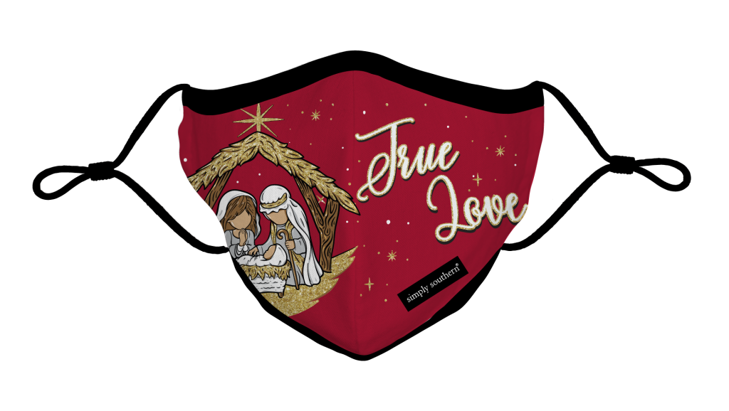 Simply Southern Preppy True Love Holiday Protective Mask