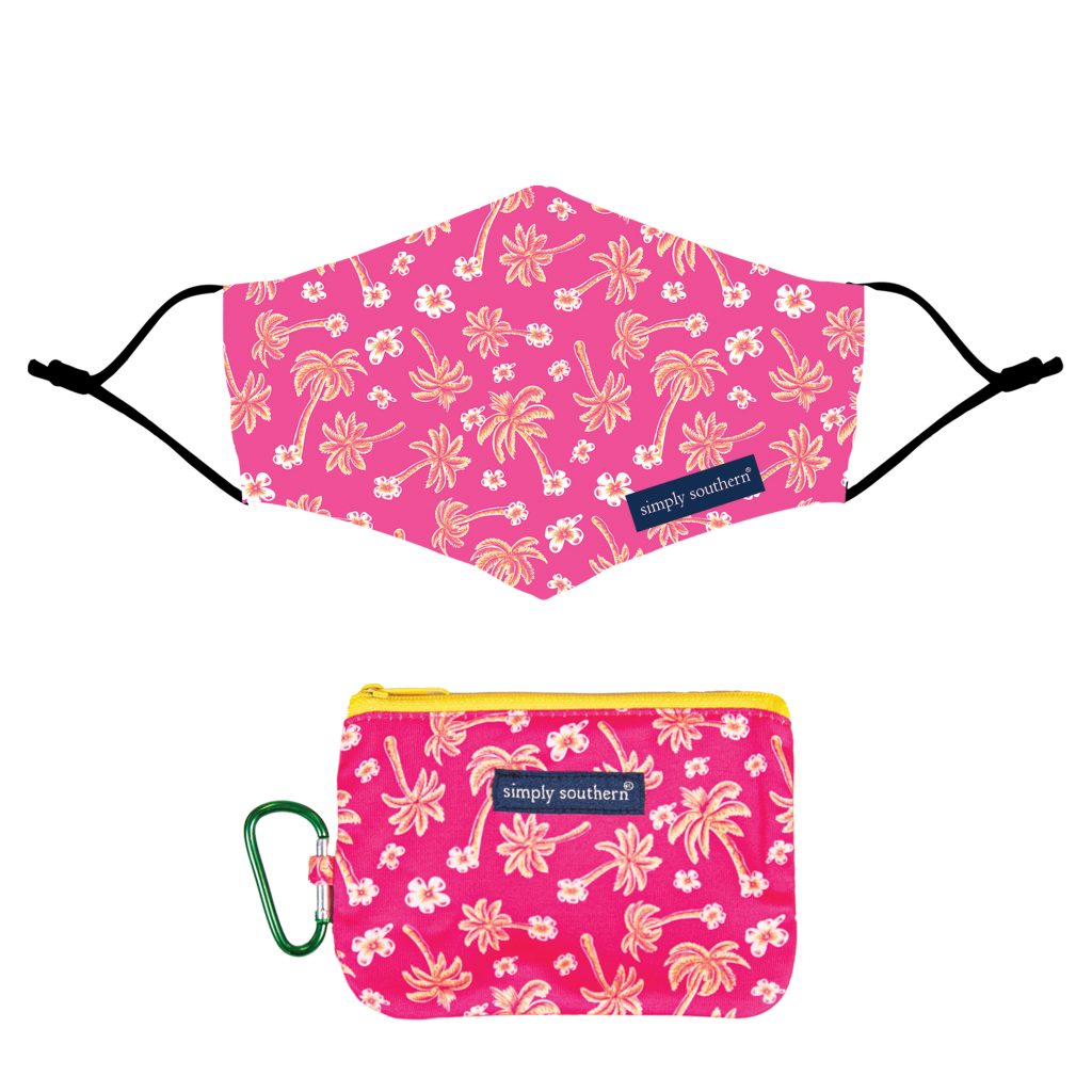 Simply Southern Palm Trees Protective Mask With Pouch
