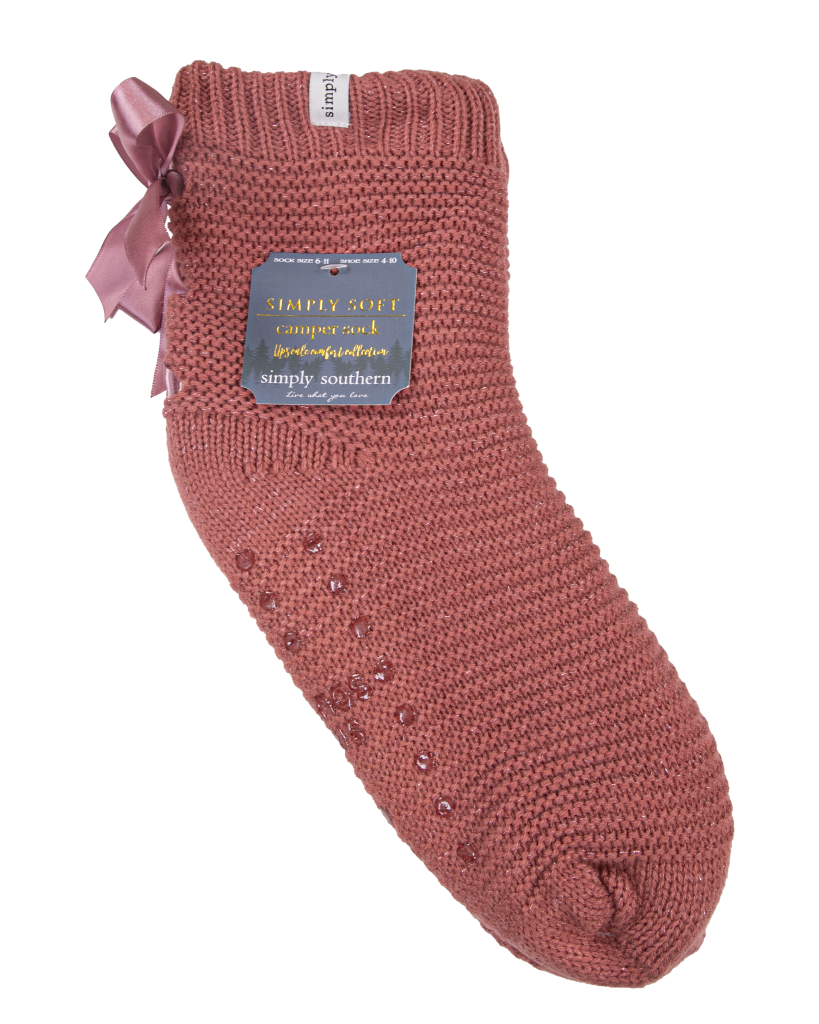 Simply Southern Preppy Super Soft Bow Camper Socks