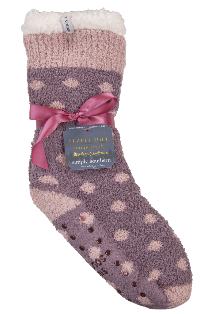 Simply Southern Preppy Super Soft Dots Camper Socks
