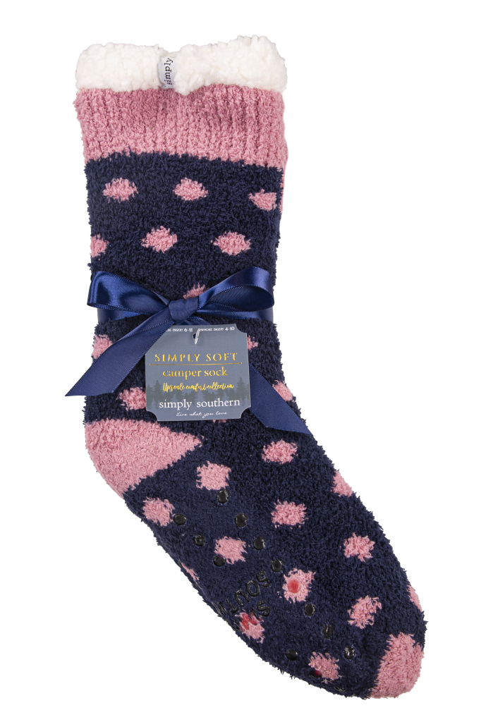 Simply Southern Preppy Super Soft Dots Camper Socks