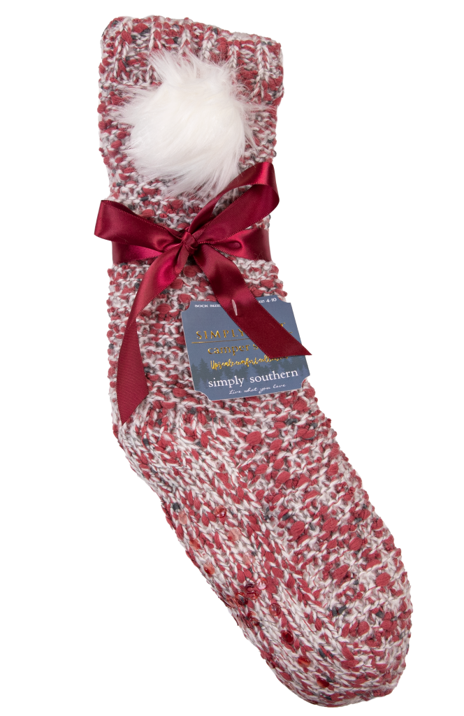 Simply Southern Preppy Super Soft Pom Camper Socks