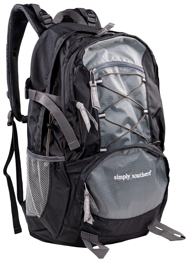 Simply Southern Preppy Grey Utility Backpack Bookbag