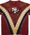 Liquid Blue San Francisco 49ers V-dye Tie Dye NFL Football Unisex T-Shirt