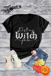 Resting Witch Face Halloween Canvas T Shirt