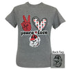 Girlie Girl Originals Preppy Peace Love Georgia Bulldogs T-Shirt