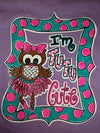 Southern Chics Funny I&#39;m Tutu Cute Owl Ballet Bow Toddler Youth Bright T Shirt