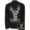 Girlie Girl Originals Preppy Serape Deer Long Sleeve T-Shirt