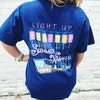 Sassy Frass Light Up the Summer Nights Girlie Bright T Shirt