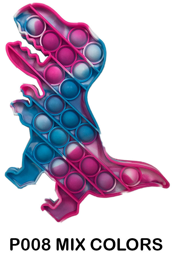 Dinosaur Tie Dye Push Pop It Bubble Fidget Toy