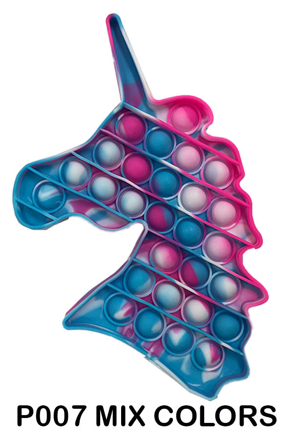 Unicorn Tie Dye Push Pop It Bubble Fidget Toy