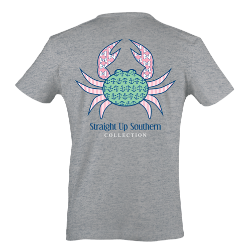 SALE Itsa girl Thing Preppy Crab Anchor Bow Southern Bright Girlie T-Shirt
